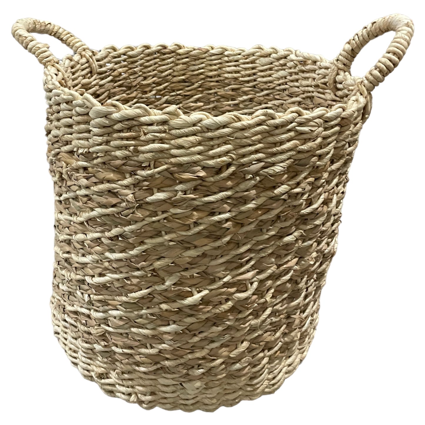 Leñero de Yute Tejido - Decoración Natural para Plantas