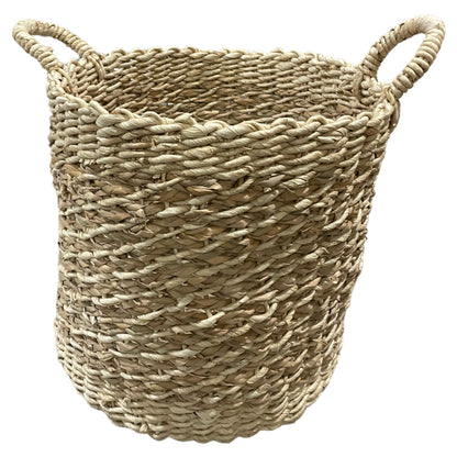 Leñero de Yute Tejido - Decoración Natural para Plantas