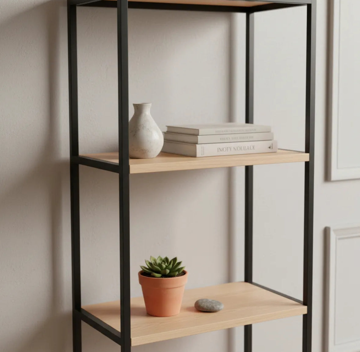 Estanteria hierro y madera