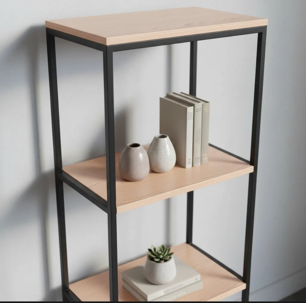 Estanteria hierro y madera