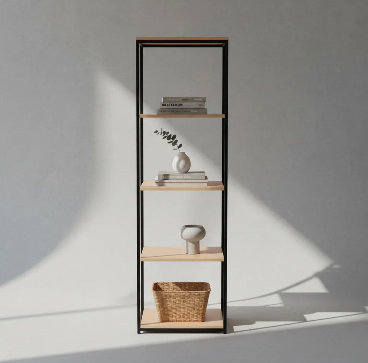 Estanteria hierro y madera