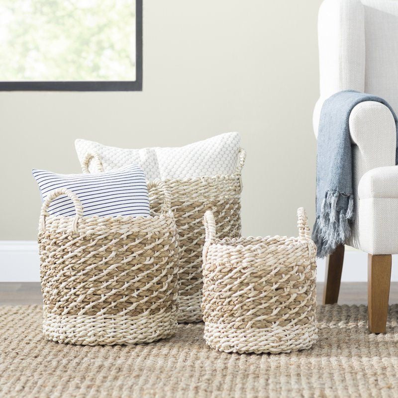Leñero de Yute Tejido - Decoración Natural para Plantas