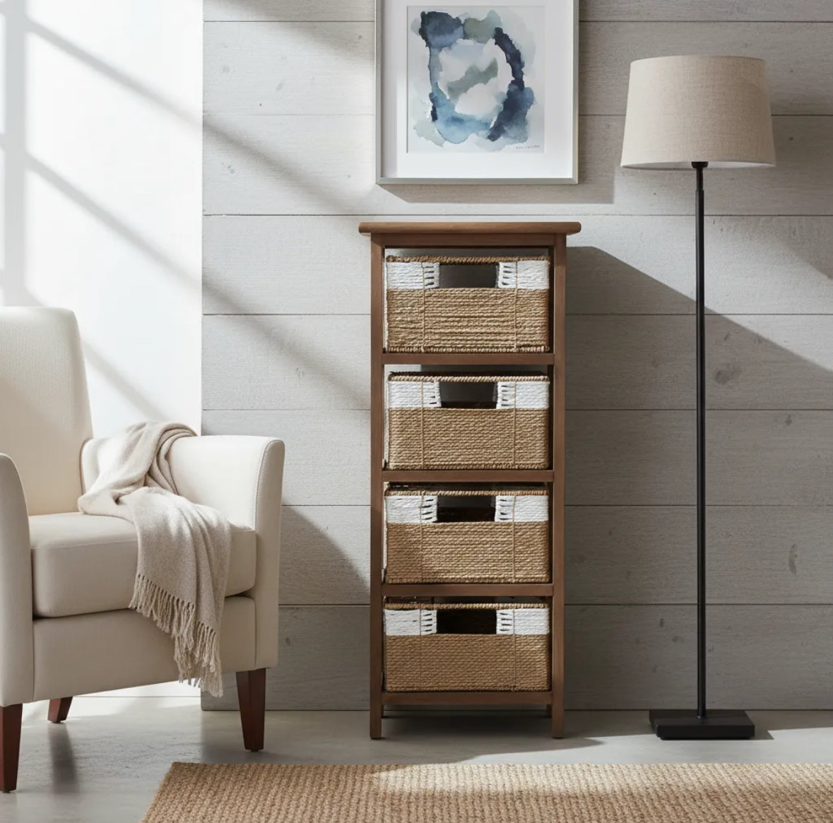 Cajonera Pukhet 4 cajones Nogal