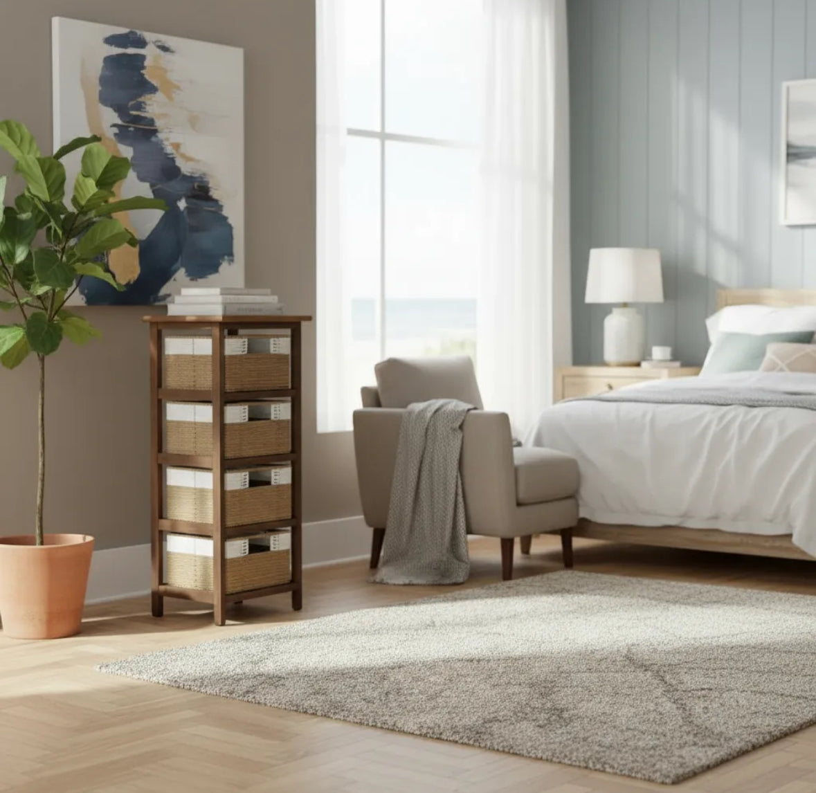 Cajonera Pukhet 4 cajones Nogal