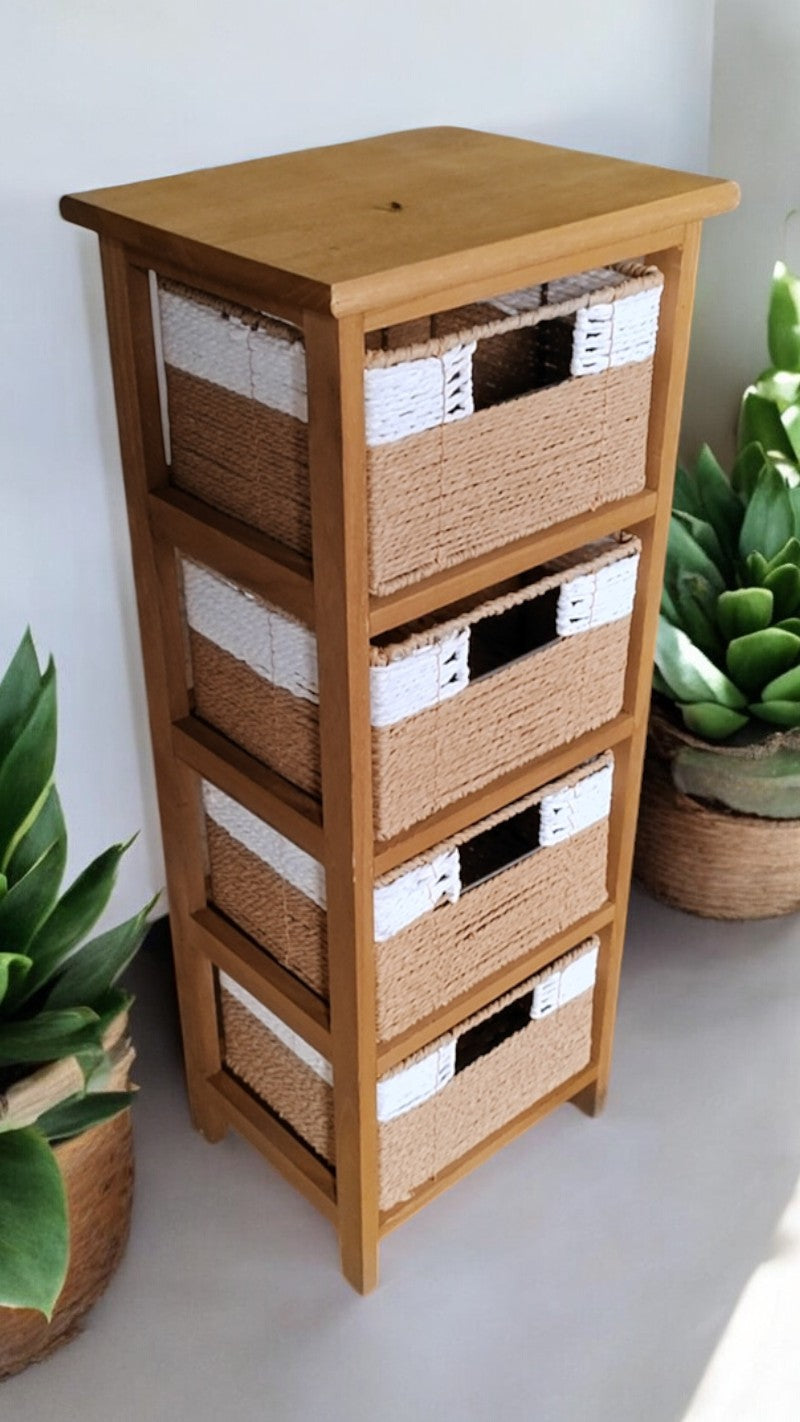 Cajonera Pukhet 4 cajones canela